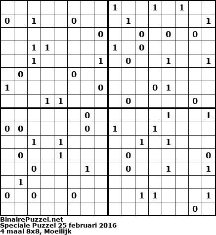 Binaire Puzzel