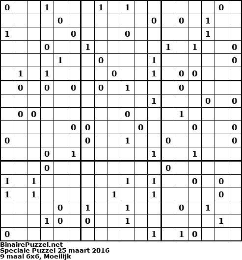 Binaire Puzzel