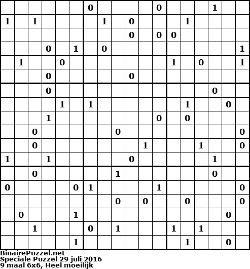 Binaire Puzzel