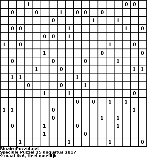 Binaire Puzzel