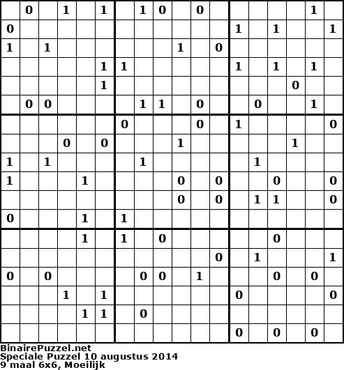 Binaire Puzzel