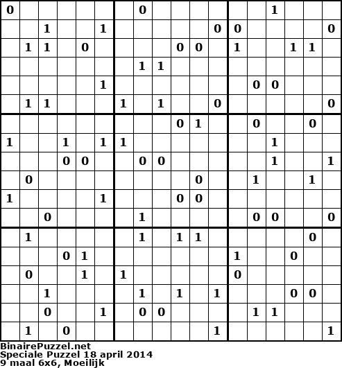 Binaire Puzzel