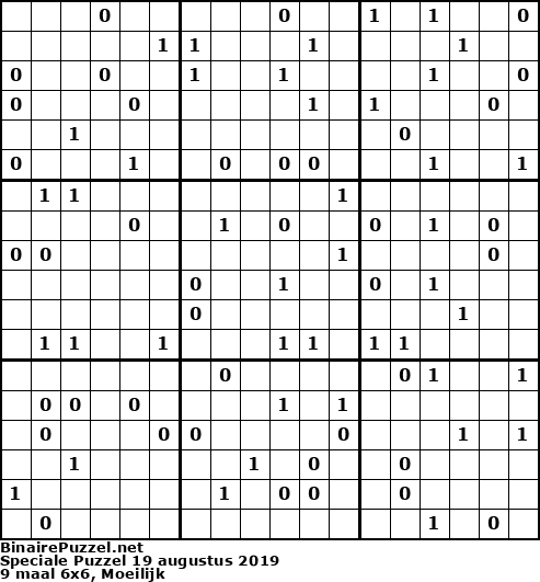 Binaire Puzzel