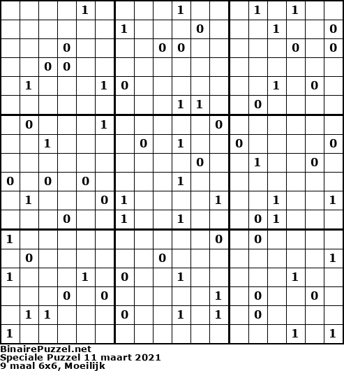 Binaire Puzzel