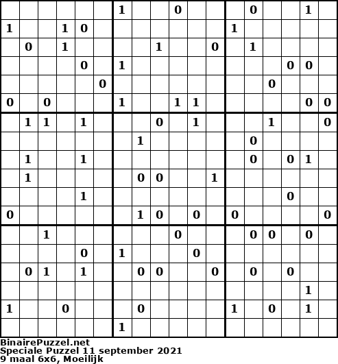 Binaire Puzzel