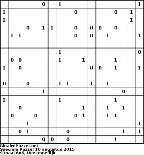 Binaire Puzzel