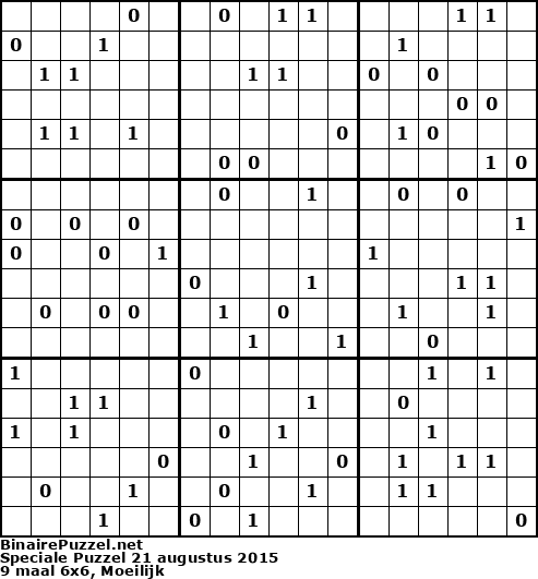 Binaire Puzzel