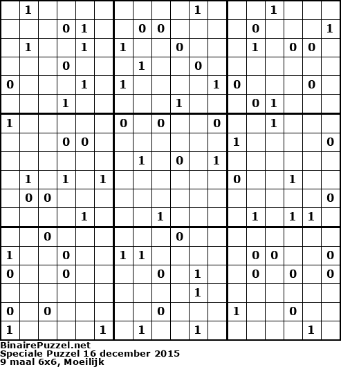 Binaire Puzzel