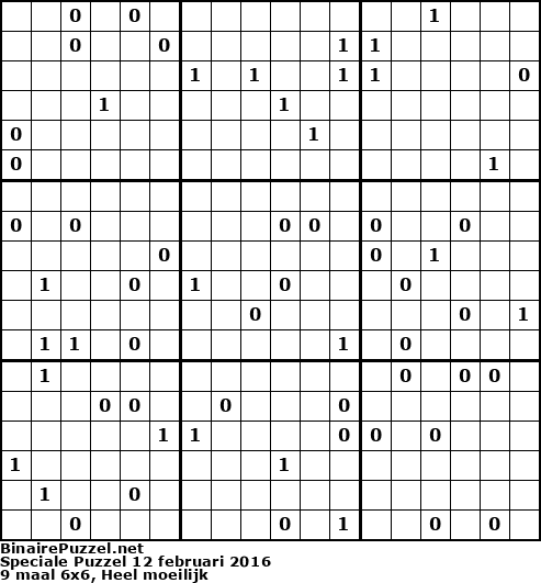 Binaire Puzzel