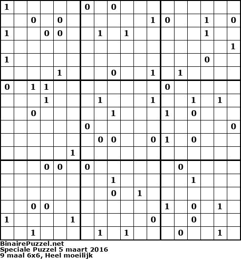 Binaire Puzzel