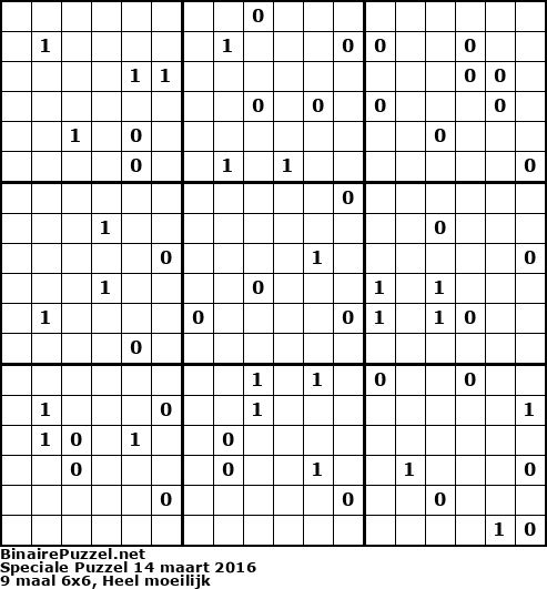 Binaire Puzzel