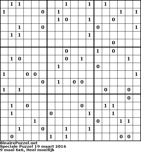 Binaire Puzzel