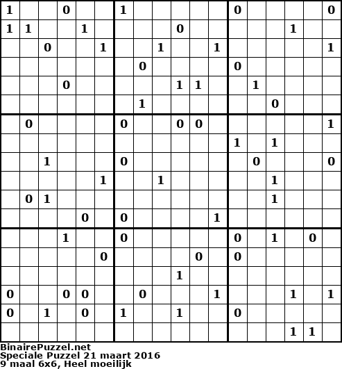 Binaire Puzzel