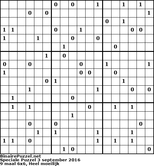 Binaire Puzzel