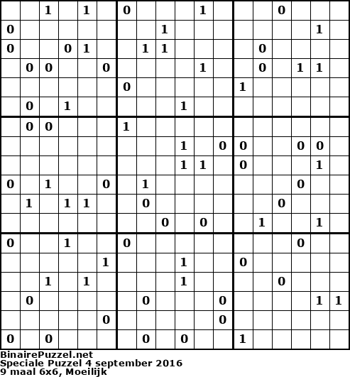 Binaire Puzzel