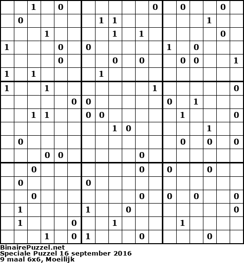 Binaire Puzzel