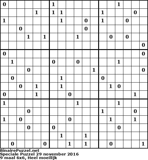 Binaire Puzzel