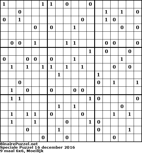 Binaire Puzzel